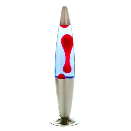 Lava Lamp - Silver/Red/Blue Peace