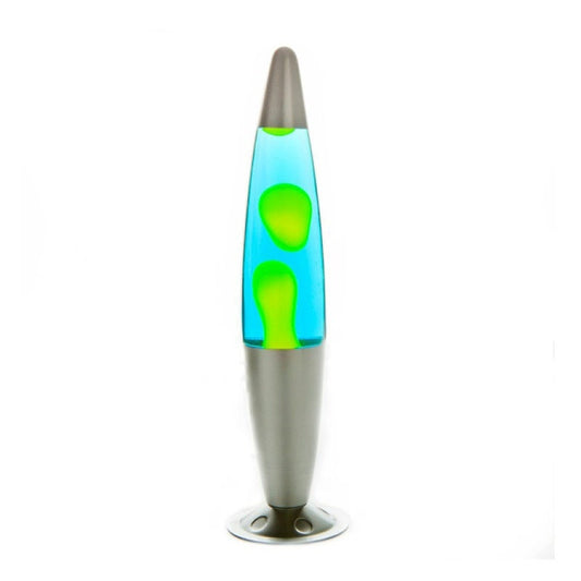 Lava Lamp - Silver/Yellow/Blue Peace