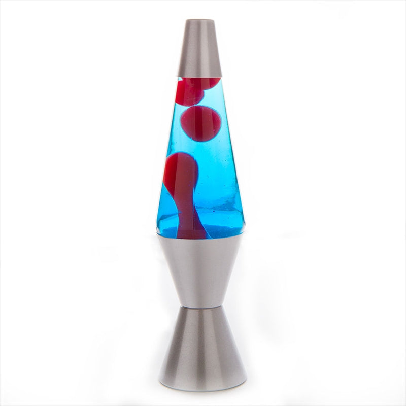 Lava Lamp - Silver/Red/Blue Diamond