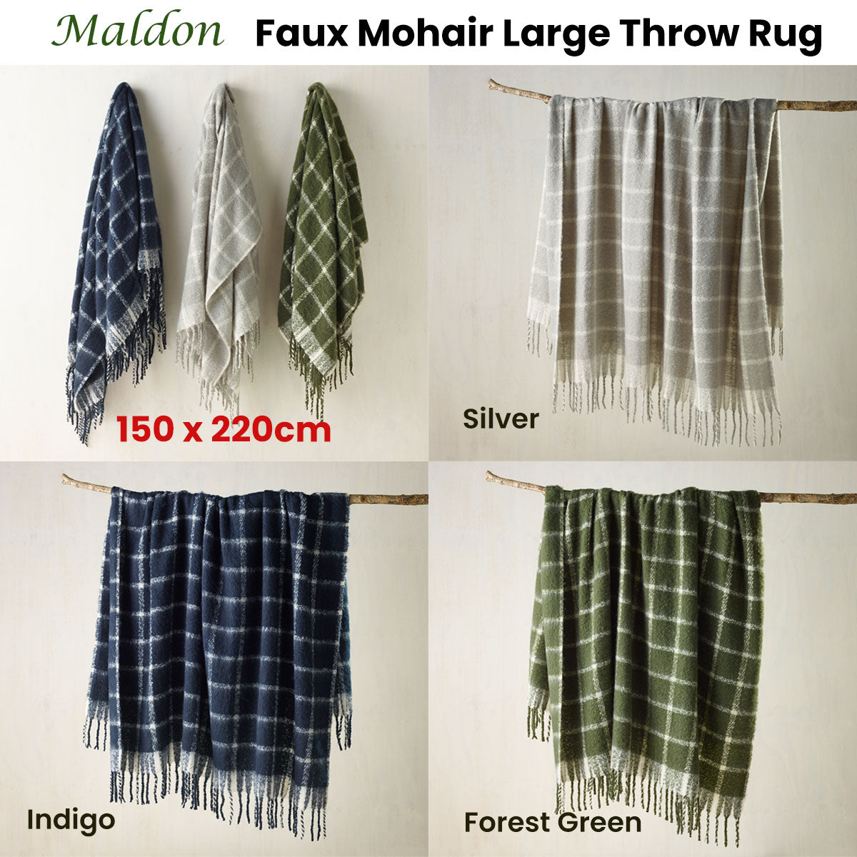 Faux Mohair Large Throw Blanket