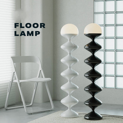 LED Dimmable Decorative Column Floor Lamp - Tall Acrylic Standing Light with Remote Control, Modern Design