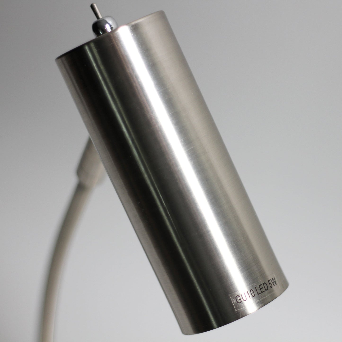 Sarla Table Lamp - Modern Satin Chrome Design with Adjustable Head and Warm 320 Lumen Light