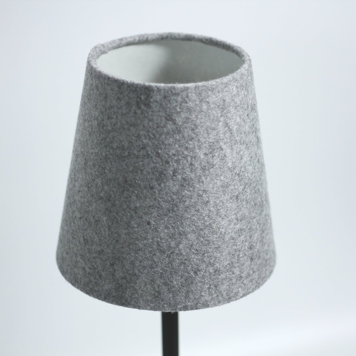 Jerome Table Lamp - Industrial Concrete Base with Grey Felt Shade, 44cm Height, E27 Bulb Socket