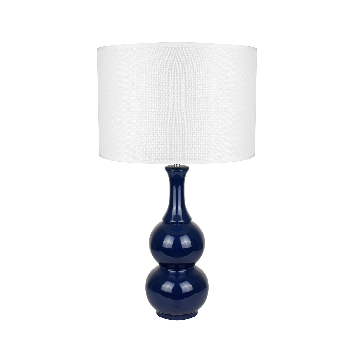 Pattery Barn Table Lamp - Stunning Blue Ceramic Base, White Shade, 60W E27 Bulb, Modern Design