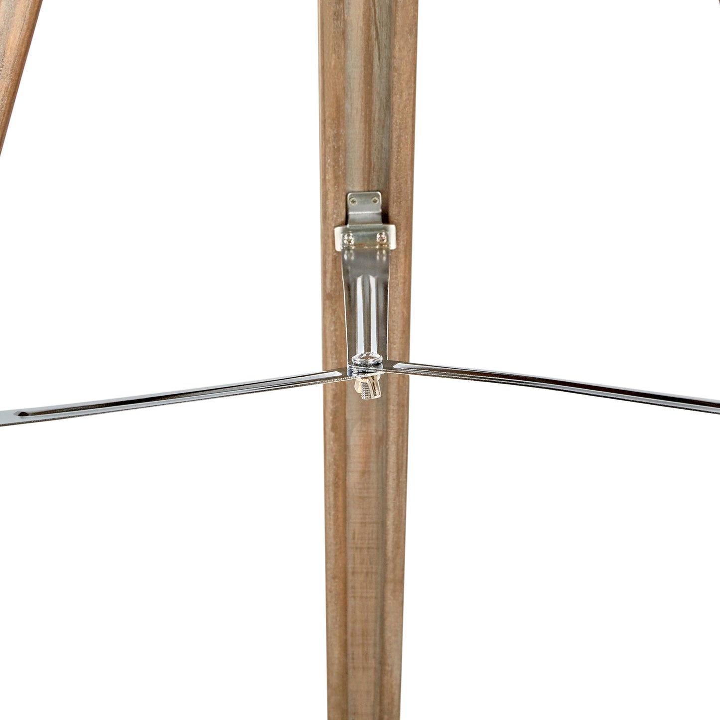 Nautical Tripod Floor Lamp with Chrome Head and Adjustable Light - Modern Industrial Design