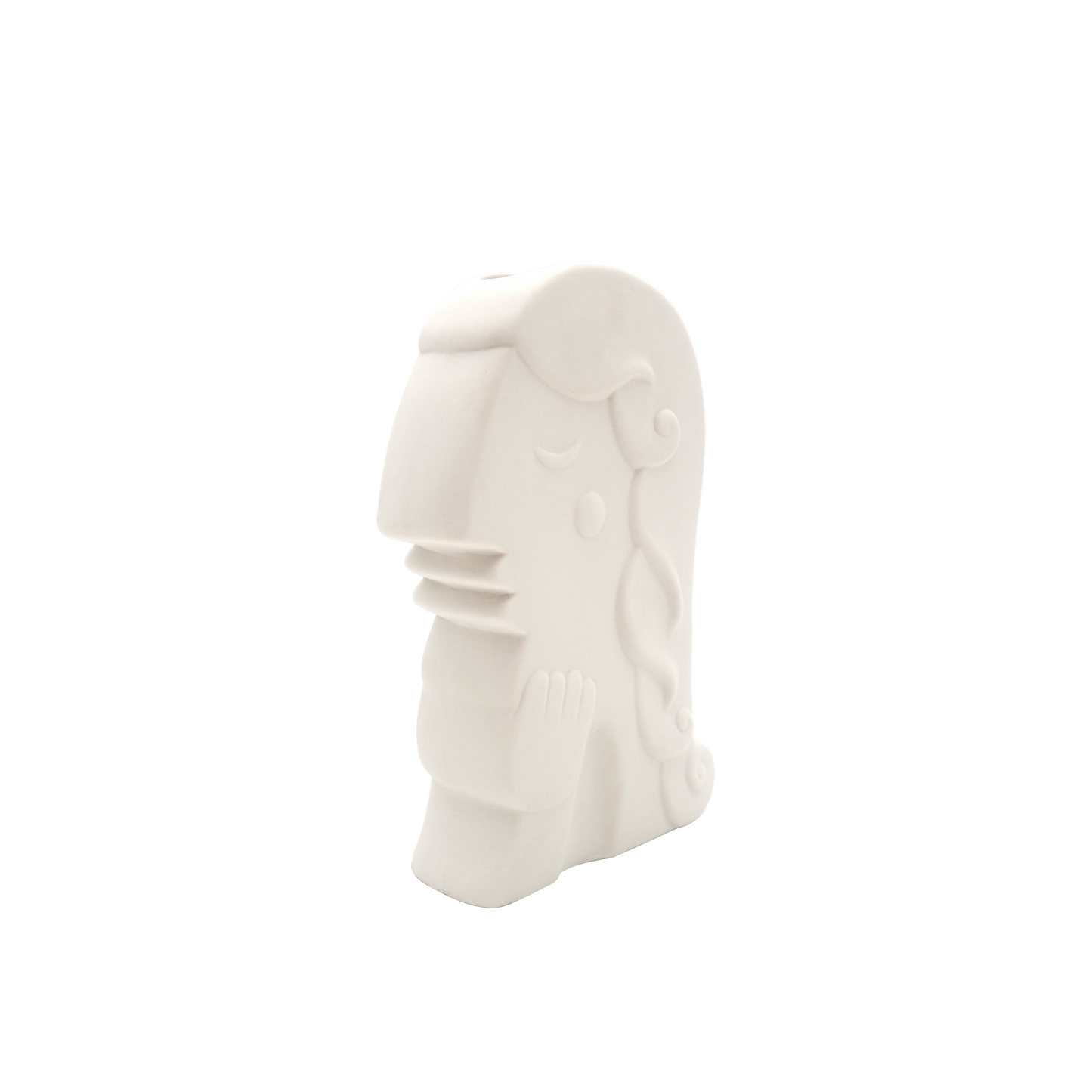 Soie White Ceramic Vase