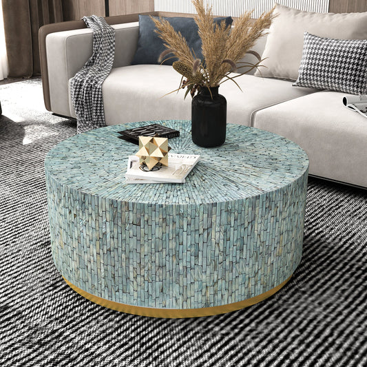 Mother of Pearl - Aquarius Round Coffee Table