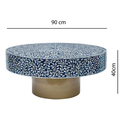 Mother of Pearl - Bluesy Round Coffee Table