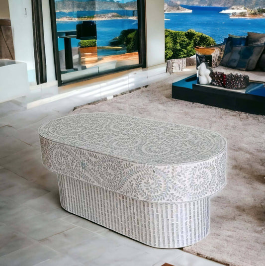 Mother of Pearl - Serenity Oval Coffee Table