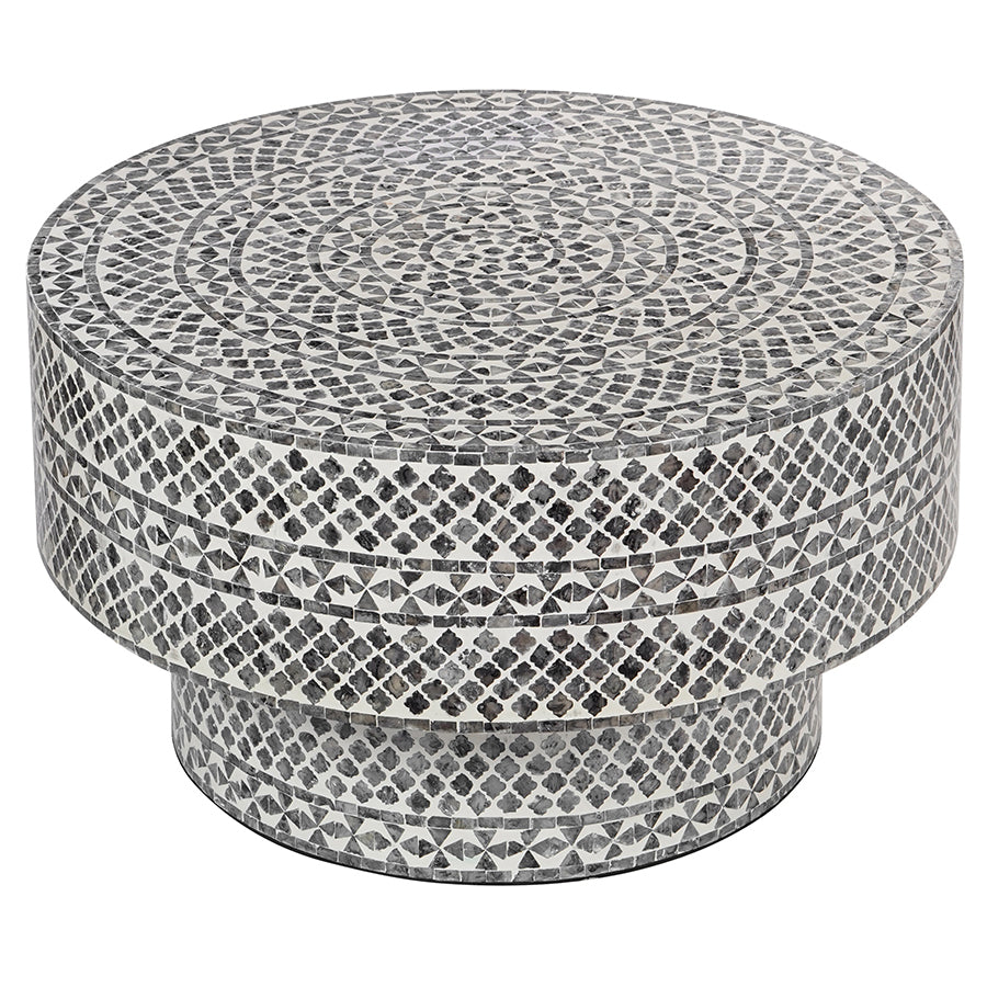 Mother of Pearl - Diamond Round Coffee Table