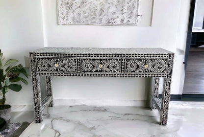 Mother of Pearl - Opulent 3 Drawer Console Table