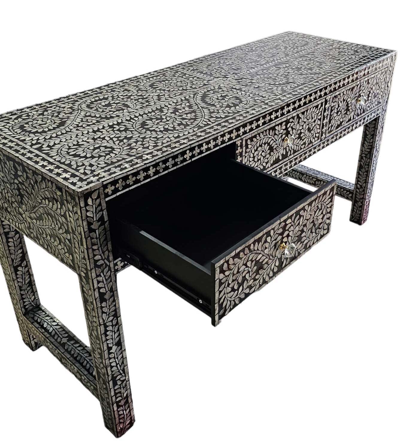 Mother of Pearl - Opulent 3 Drawer Console Table