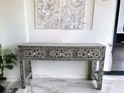 Mother of Pearl - Opulent 3 Drawer Console Table